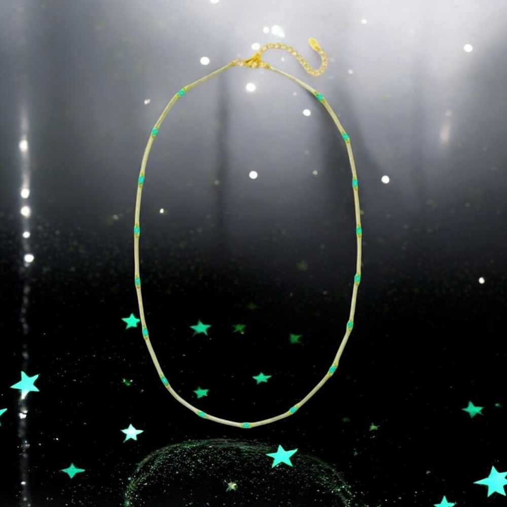 🆕💞ARGENTO VIVO 18K Gold-Plated Sterling Silver With Turquoise Beads Necklace